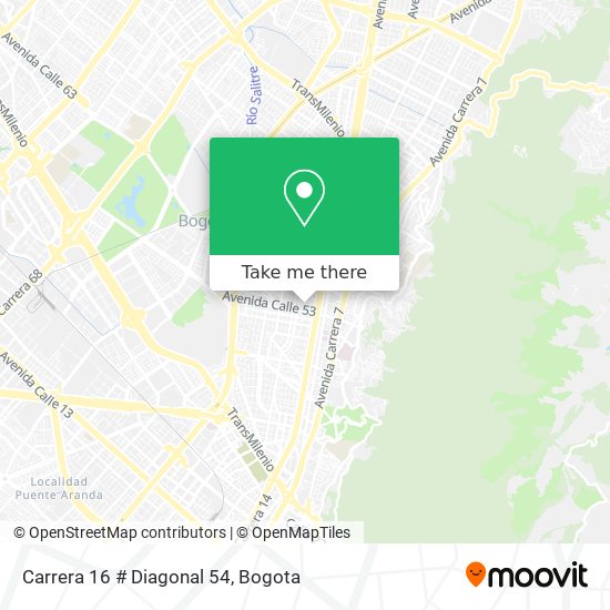 Mapa de Carrera 16 # Diagonal 54