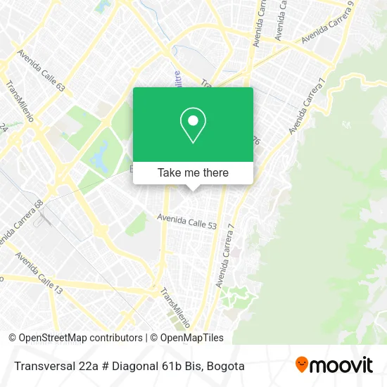 Mapa de Transversal 22a # Diagonal 61b Bis
