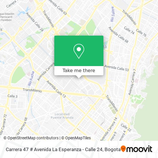Carrera 47 # Avenida La Esperanza - Calle 24 map