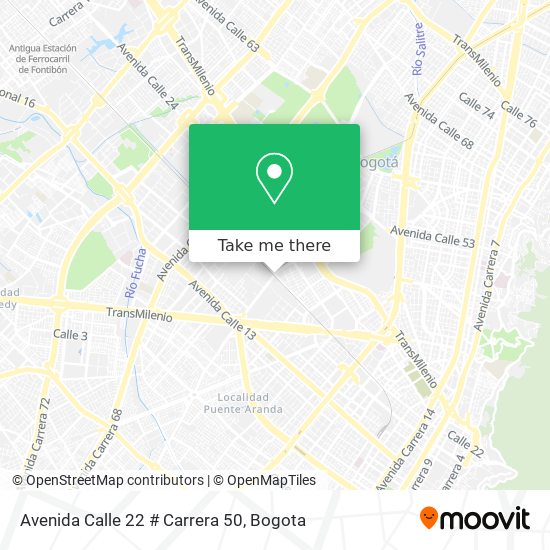 Avenida Calle 22 # Carrera 50 map