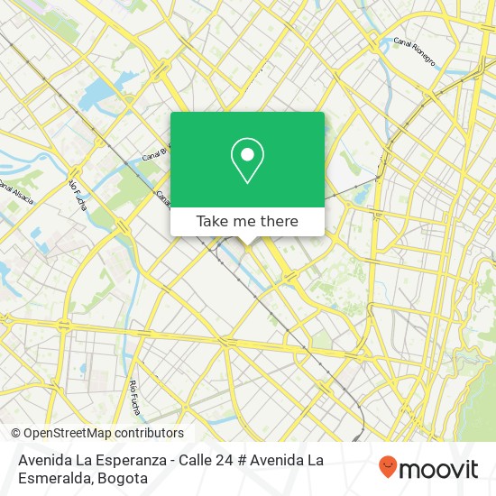 Avenida La Esperanza - Calle 24 # Avenida La Esmeralda map