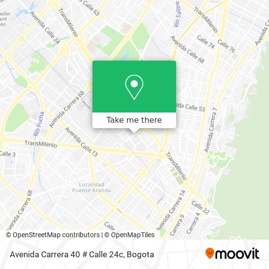 Avenida Carrera 40 # Calle 24c map