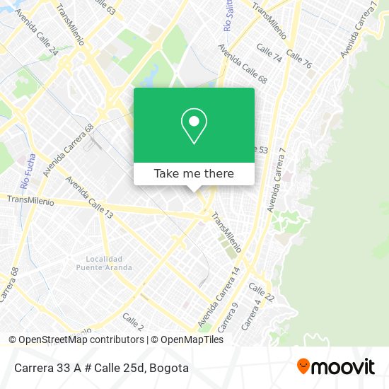 Carrera 33 A # Calle 25d map