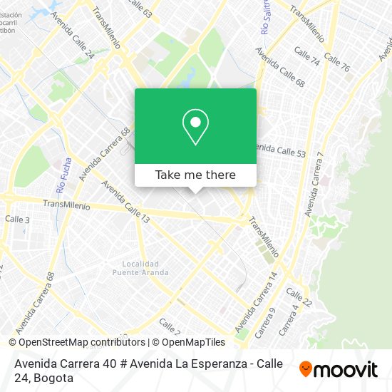 Mapa de Avenida Carrera 40 # Avenida La Esperanza - Calle 24