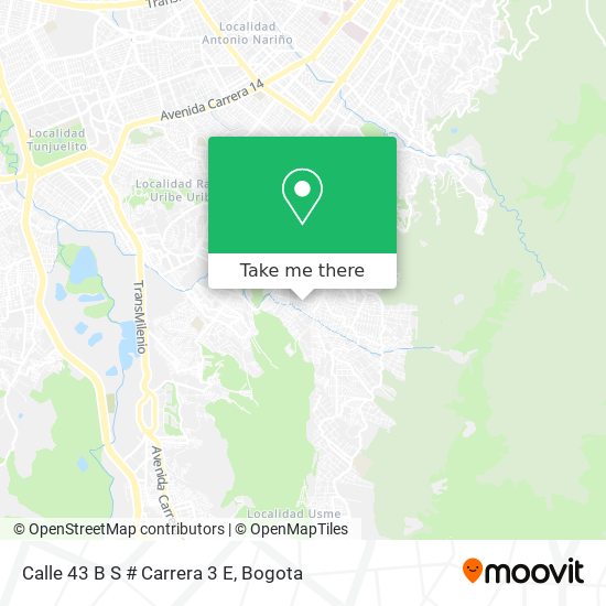 Mapa de Calle 43 B S # Carrera 3 E