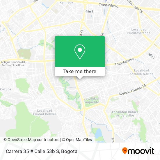 Carrera 35 # Calle 53b S map