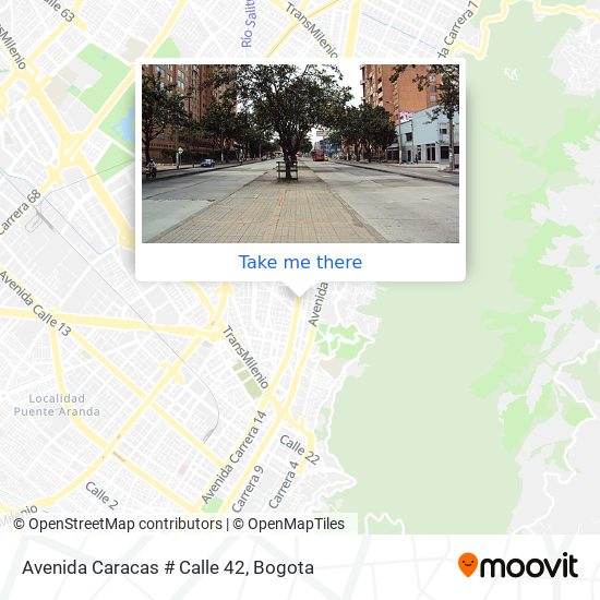 Avenida Caracas # Calle 42 map