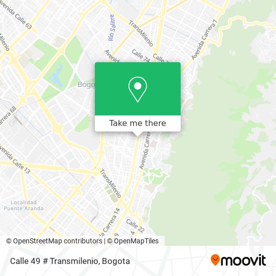 Calle 49 # Transmilenio map
