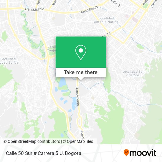 Calle 50 Sur # Carrera 5 U map