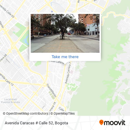 Avenida Caracas # Calle 52 map