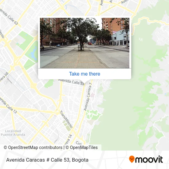 Avenida Caracas # Calle 53 map