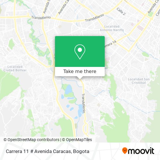 Carrera 11 # Avenida Caracas map