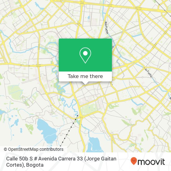 Mapa de Calle 50b S # Avenida Carrera 33 (Jorge Gaitan Cortes)