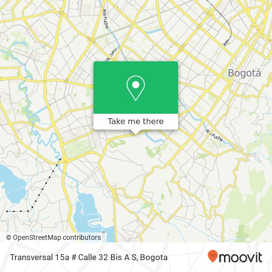 Mapa de Transversal 15a # Calle 32 Bis A S