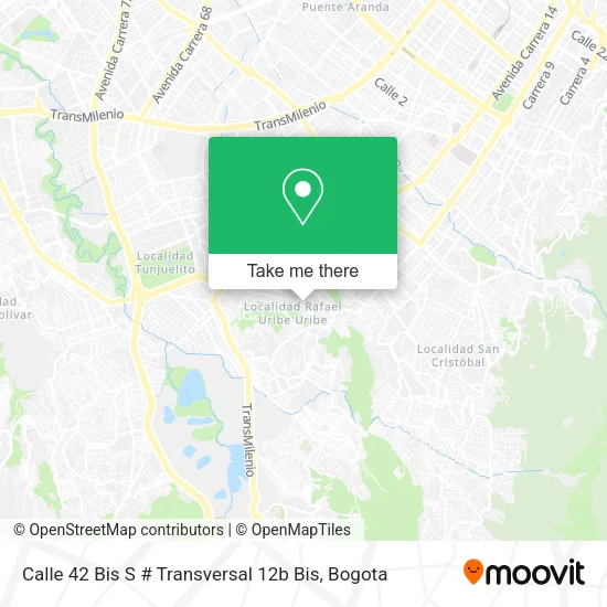 Calle 42 Bis S # Transversal 12b Bis map