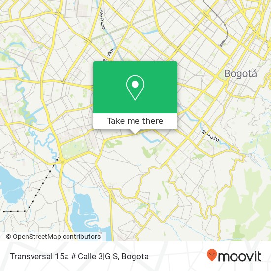 Mapa de Transversal 15a # Calle 3|G S