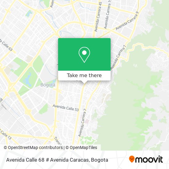 Avenida Calle 68 # Avenida Caracas map