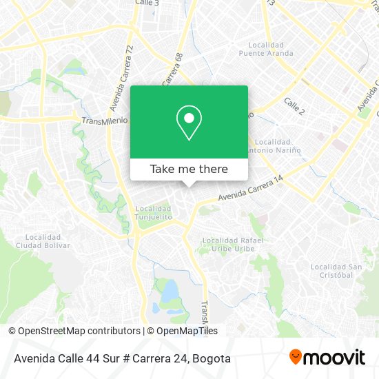 Avenida Calle 44 Sur # Carrera 24 map