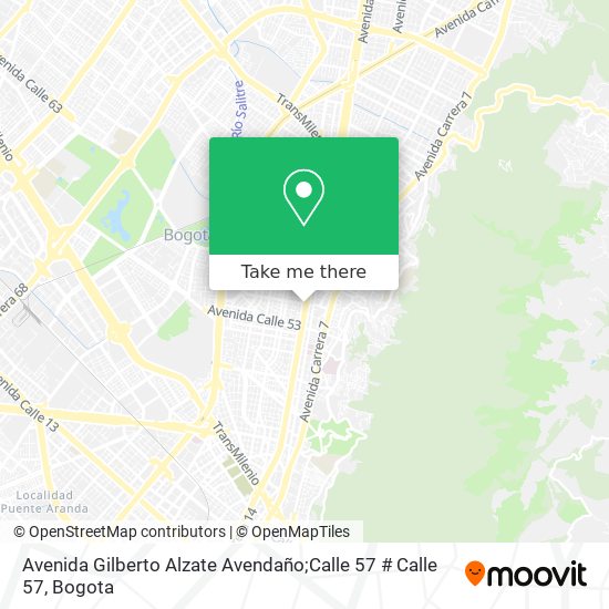 Avenida Gilberto Alzate Avendaño;Calle 57 # Calle 57 map