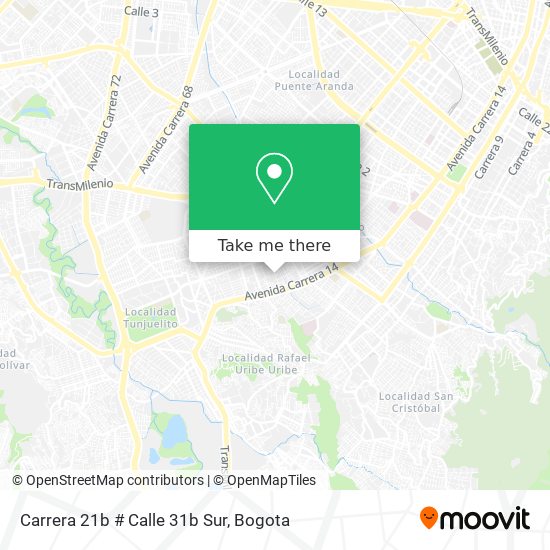 Carrera 21b # Calle 31b Sur map