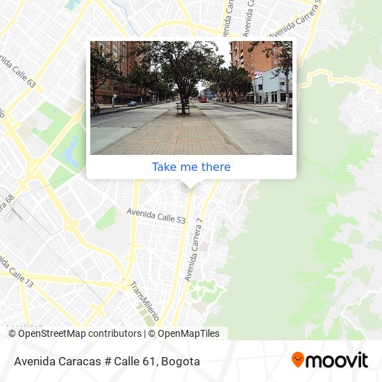 Avenida Caracas # Calle 61 map