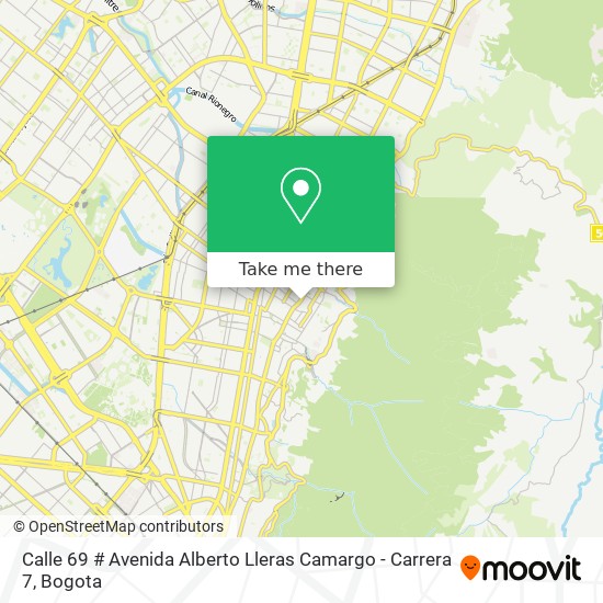 Mapa de Calle 69 # Avenida Alberto Lleras Camargo - Carrera 7