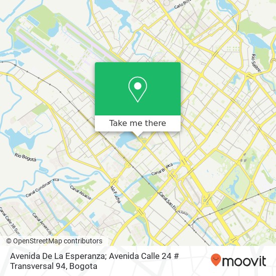 Avenida De La Esperanza; Avenida Calle 24 # Transversal 94 map