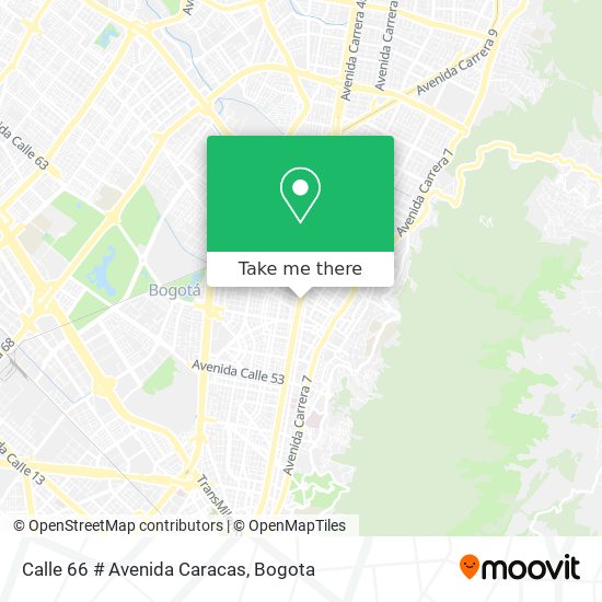 Calle 66 # Avenida Caracas map