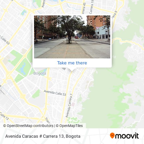 Avenida Caracas # Carrera 13 map