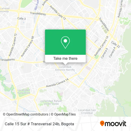 Calle 15 Sur # Transversal 24b map