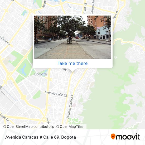 Avenida Caracas # Calle 69 map