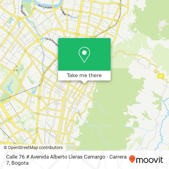 Calle 76 # Avenida Alberto Lleras Camargo - Carrera 7 map