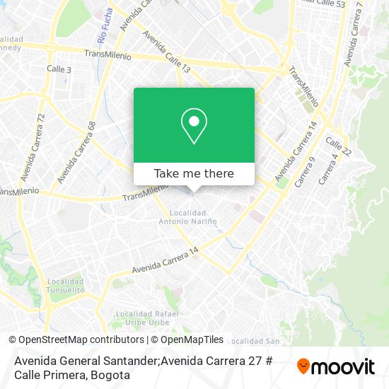 Avenida General Santander;Avenida Carrera 27 # Calle Primera map