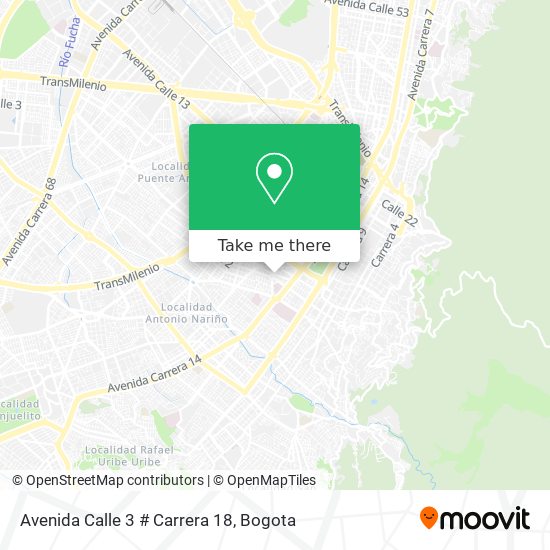 Avenida Calle 3 # Carrera 18 map