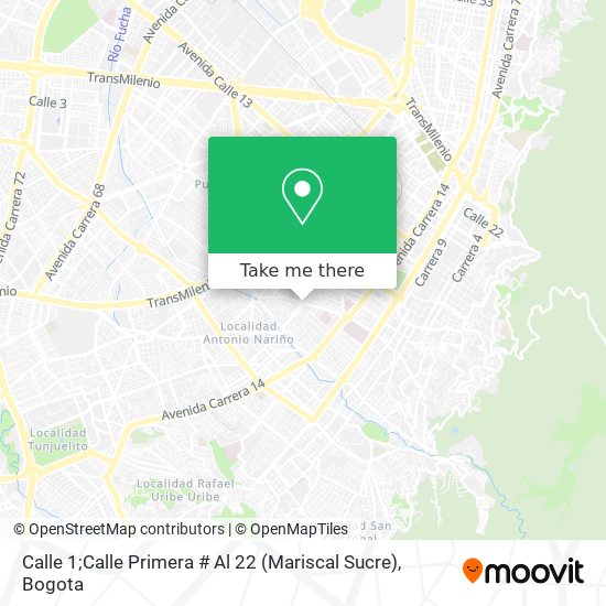 Calle 1;Calle Primera # Al 22 (Mariscal Sucre) map