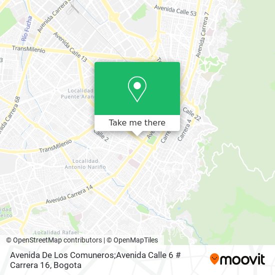 Avenida De Los Comuneros;Avenida Calle 6 # Carrera 16 map