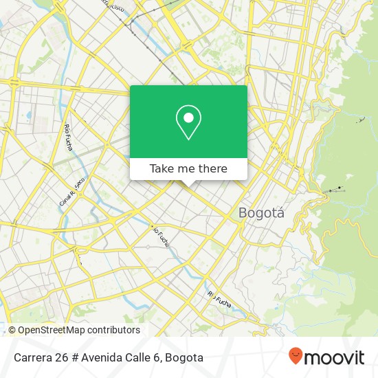 Mapa de Carrera 26 # Avenida Calle 6
