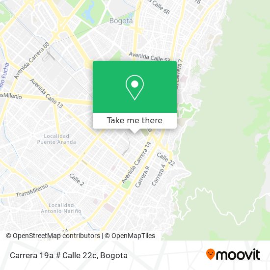 Carrera 19a # Calle 22c map