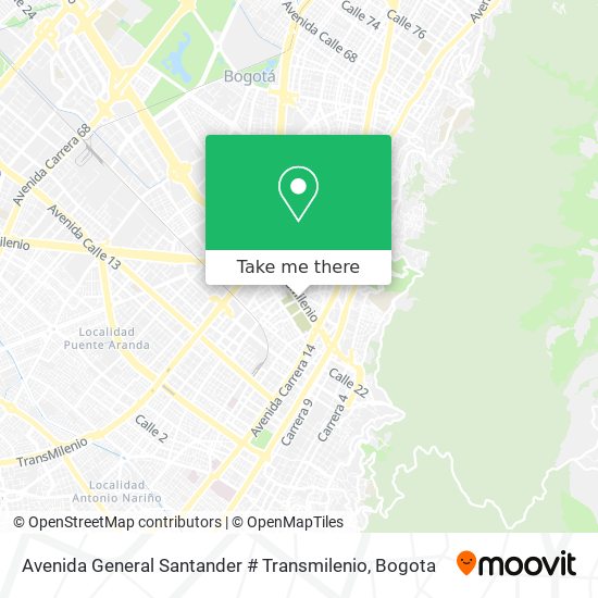 Avenida General Santander # Transmilenio map