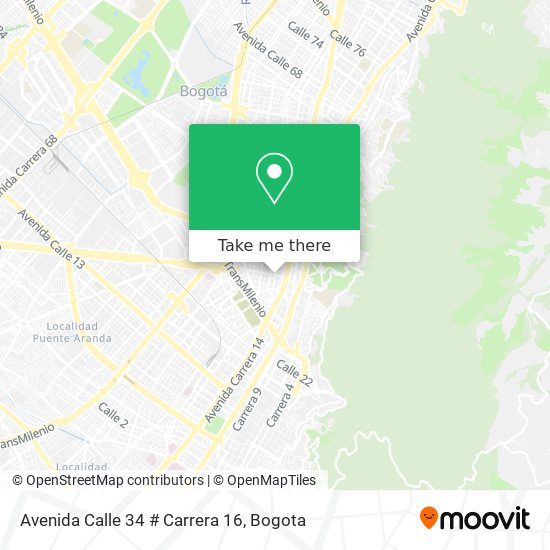 Avenida Calle 34 # Carrera 16 map
