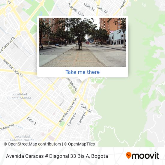 Avenida Caracas # Diagonal 33 Bis A map