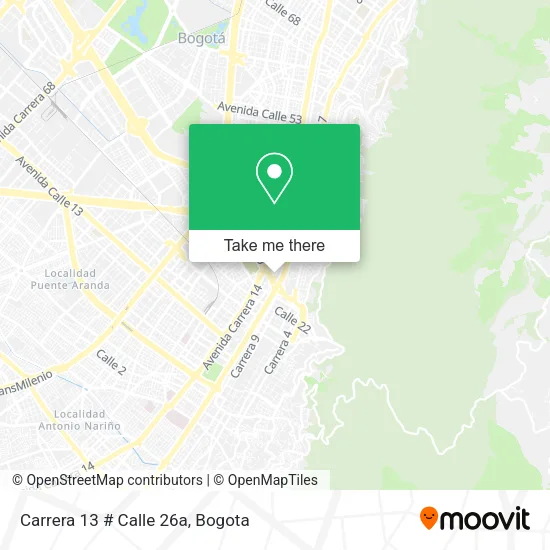 Carrera 13 # Calle 26a map