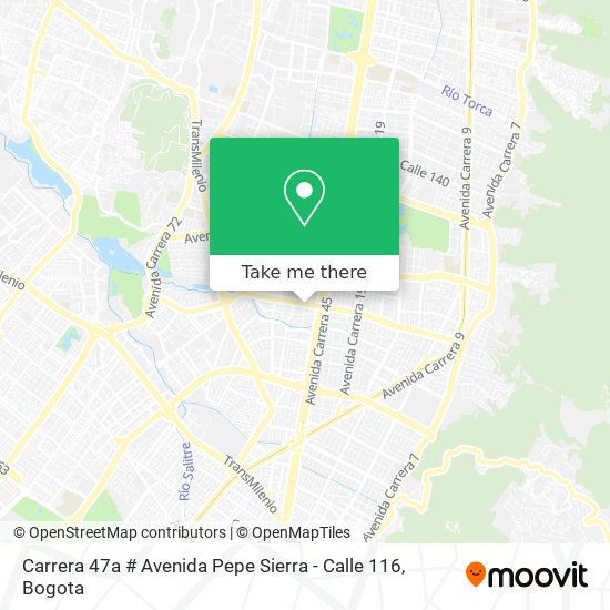 Carrera 47a # Avenida Pepe Sierra - Calle 116 map