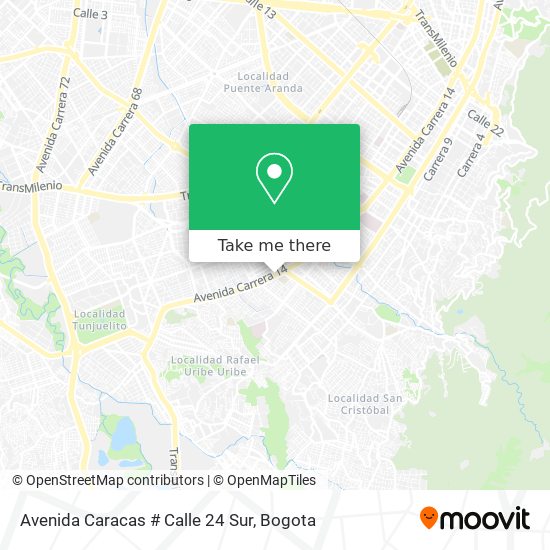 Avenida Caracas # Calle 24 Sur map