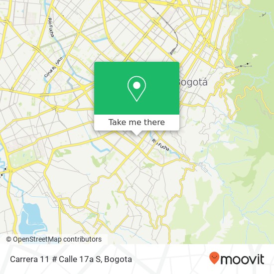 Carrera 11 # Calle 17a S map