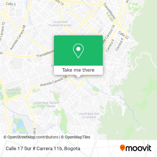 Calle 17 Sur # Carrera 11b map