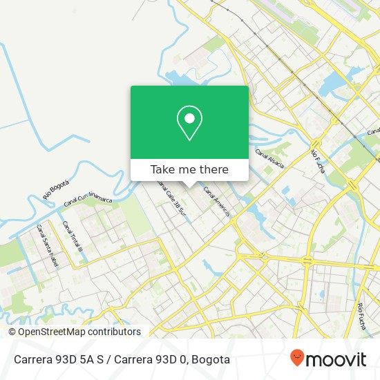 Mapa de Carrera 93D 5A S / Carrera 93D 0