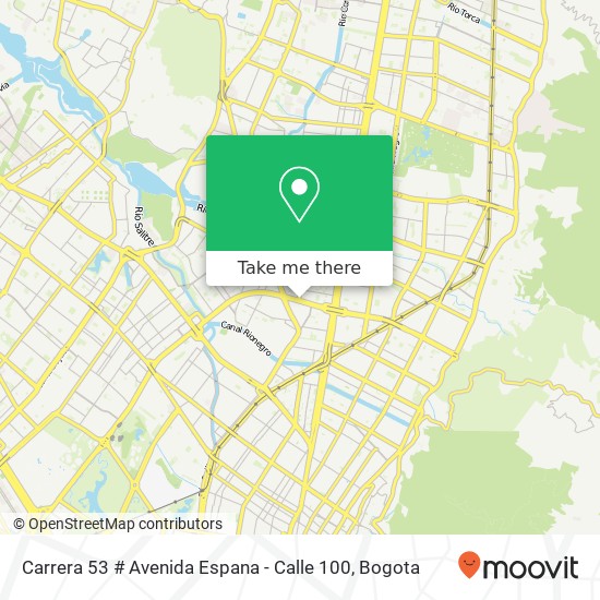 Mapa de Carrera 53 # Avenida Espana - Calle 100