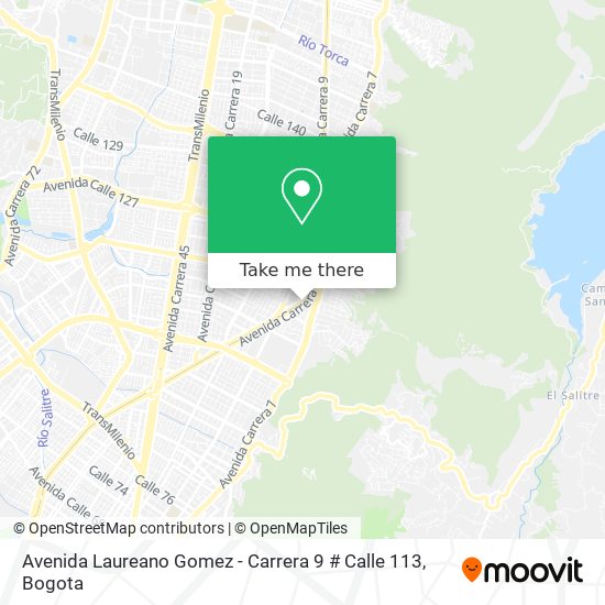 Avenida Laureano Gomez - Carrera 9 # Calle 113 map