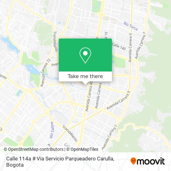 Calle 114a # Vía Servicio Parqueadero Carulla map